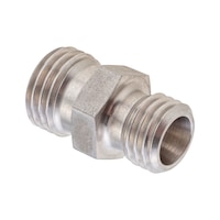 Straight reducer screw connection, stainless steel