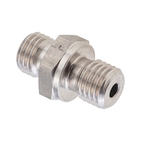 Straight male fitting ISO 8434-1, stainless steel 1.4571, metric male thread with metallic sealing edge, shape B