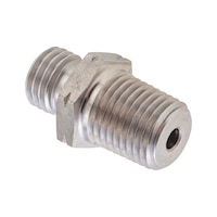 Straight male fitting ISO 8434-1, stainless steel 1.4571, NPT male thread