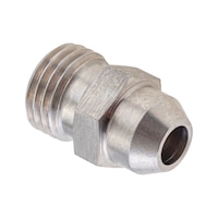 Straight welding screw connection, stainless steel