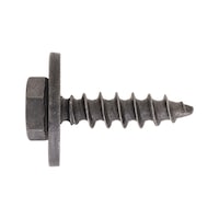 Screw and washer assembly Hexagon head, steel zinc-flake black with plastic thread