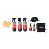 Bicycle care set with sponge and backpack 