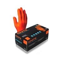 Ignite  Orange Nitrile Gloves 