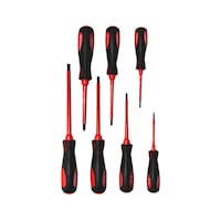 Set of VDE flat slotted and PH cross recess screwdrivers - 7 pieces