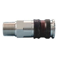 Quick-action coupling with male thread series 4000
