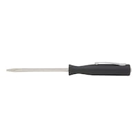 Small screwdriver slotted with pocket clip