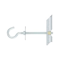 Toggle anchor W-KDH with washer, nut and hook, zinc-plated steel