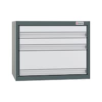 Drawer module with 90 and 556 mm drawers in width
