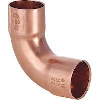 90° elbow, with solder connection on both sides EN1254, copper, 5002A
