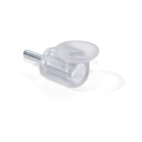 Glass shelf support, plastic with steel pin, Emuca