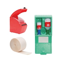 Eye emergency station and plaster disp. set 3 pcs