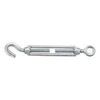 Turnbuckle with hook and eye