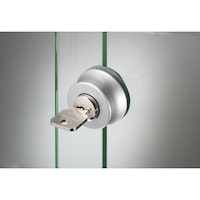 Interchangeable cylinder lock for glass sliding doors