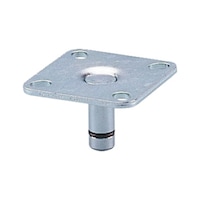 Pin with plate for furniture casters