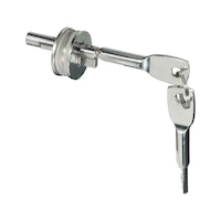 Lock with locking pin for glass sliding door