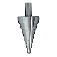 Stepped drill bit, HSS, metric