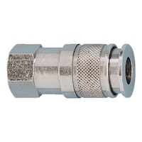 Female thread quick-action coupling, universal 