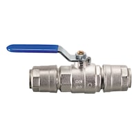 Intermediate connection with ball valve