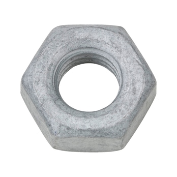 ISO 4032 stål 8, zinkflage, sølv