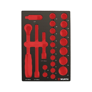 Systeeminlay 4.4.1 assortiment dopsleutels 1/2 inch