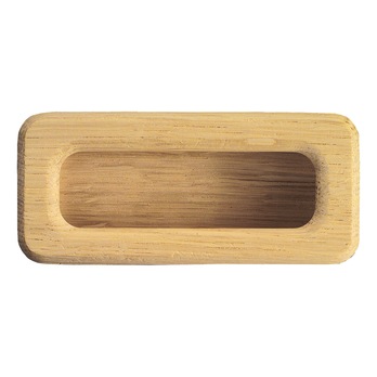 Tirador de encastre de madera ovalado
