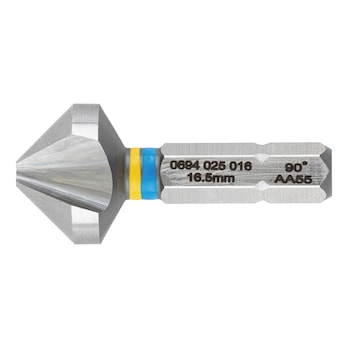 Conische verzinkboor gele/blauwe ring HSS bit 90° kort