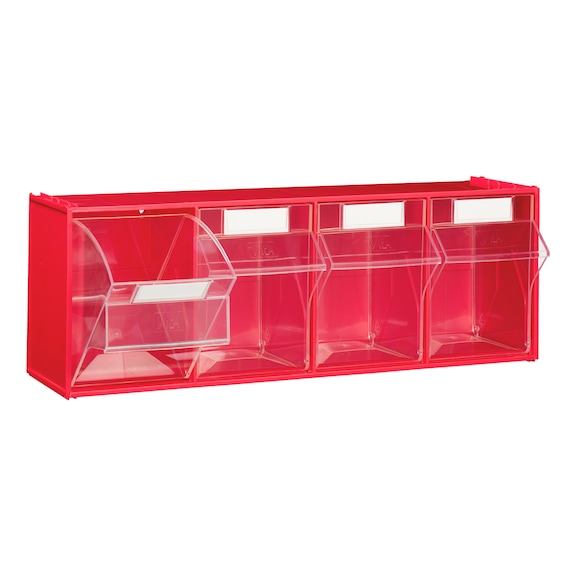 Storage box with drawer - STRGBOX-PLA-RED-600X206X135MM-SZ4