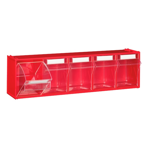 Storage box with drawer - STRGBOX-PLA-RED-600X164X135MM-SZ5