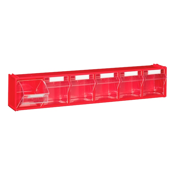 Storage box with drawer - STRGBOX-PLA-RED-600X112X94MM-SZ6