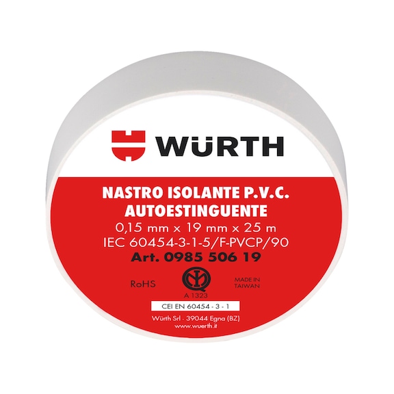 Nastro isolante HIGH QUALITY - NASTRO ISOL.PVC IMQ BIANCO  19MMX25M