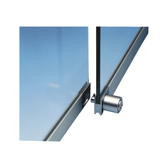 Cylindre interchangeable pour serrures pour portes coulissantes vitrées avec rail en aluminium - 2