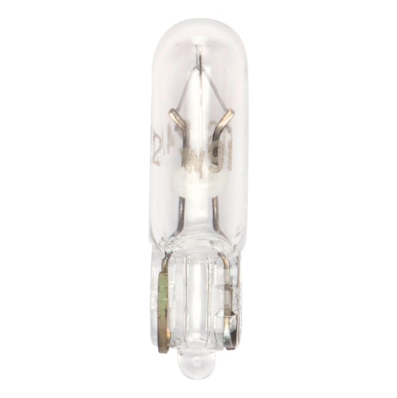 Glass socket bulb - BULB-W2X4,6D-24V-1,2W