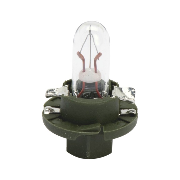 Plastic socket bulb For instrument lighting with fitting, for use in PCBs - BULB-OLIVEGREEN-BX8,4D-12V-1,3W