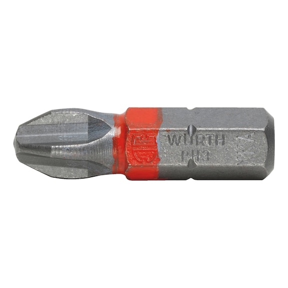 C 6.3 PH bit (1/4 inch) With colour coding - BIT-PH3-RED-1/4IN-L25MM