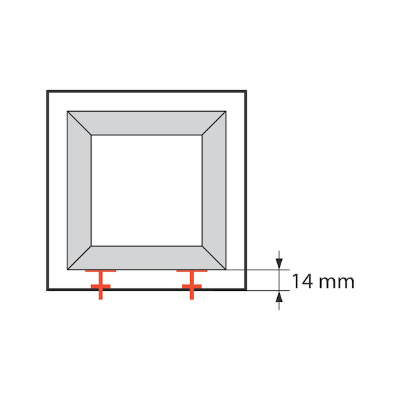 Mensola regolabile per finestre con barra di regolazione dell'altezza JB-DK - 2