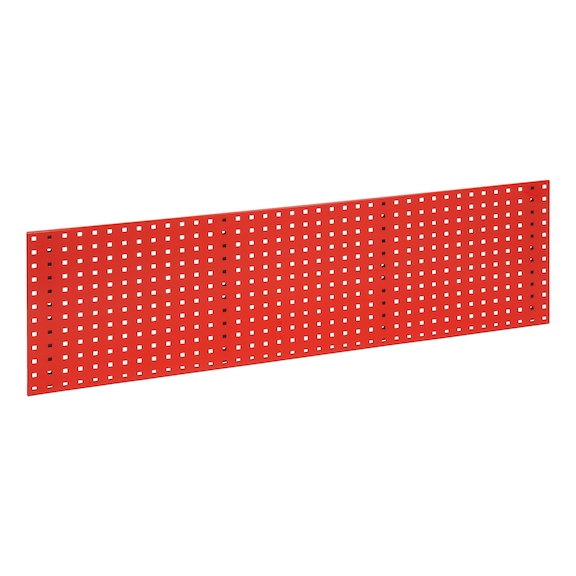 Base para sistema de paneles con perforaciones cuadradas - PLANCHA PERFORADA RAL 3020-457X1486MM.