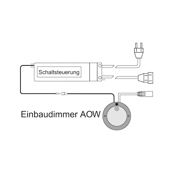 Interrupteur de commande pour variateur affleurant AOW 1-10 V - 3