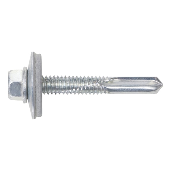 Drilling screw, hexagon head with long drill bit tip and sealing washer pias<SUP>®</SUP> - 1