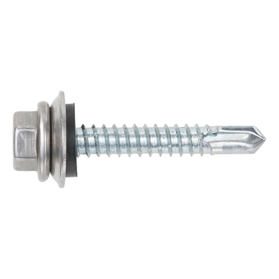 Drilling screw hexagon head with protective cap and sealing washer made of A2 stainless steel pias<SUP>®</SUP> - 1