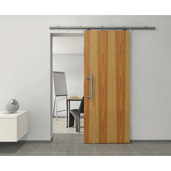Zimmerschiebetürbeschlag-Set SCHIMOS 40-H für die Decken- und Wandmontage bei Holztüren - 4