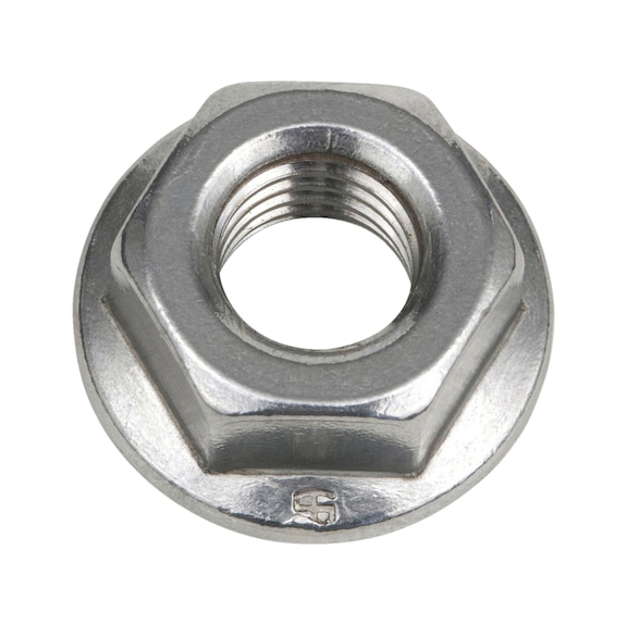 Serrated locking nut A2 stainless steel, plain - 1