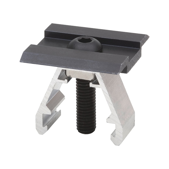 Centre clamp For framed photovoltaic modules - RTNGCLIP-SOLCOLL-MID-BLCK-(36-50MM)-HS5