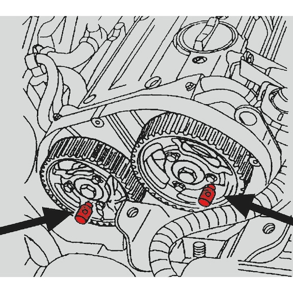 Zestaw narzędzi do układu rozrządu silnika - 2