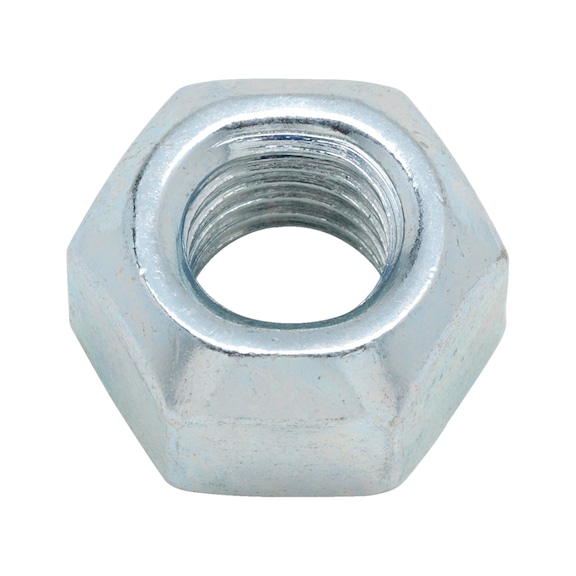 Hexagon nut with clamping piece (all-metal) fine thread DIN 980, steel 8, zinc-plated, blue passivated (A2K) - 1