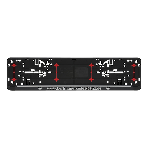 Number plate holder, Twin-Fixx completely printed - NPH-COMPL-PLT/STR-CR-RSD-TWINFIXX-520