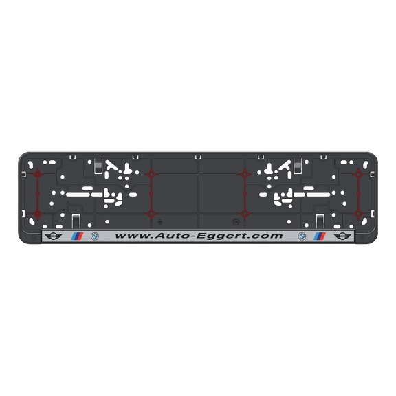 Complete printed Twin-Fixx number plate holder - NPH-COMPL-PLT/STR-4COL-TWINFIXX-520MM
