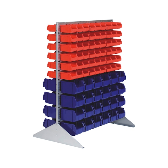Double-sided standing shelving unit 1300