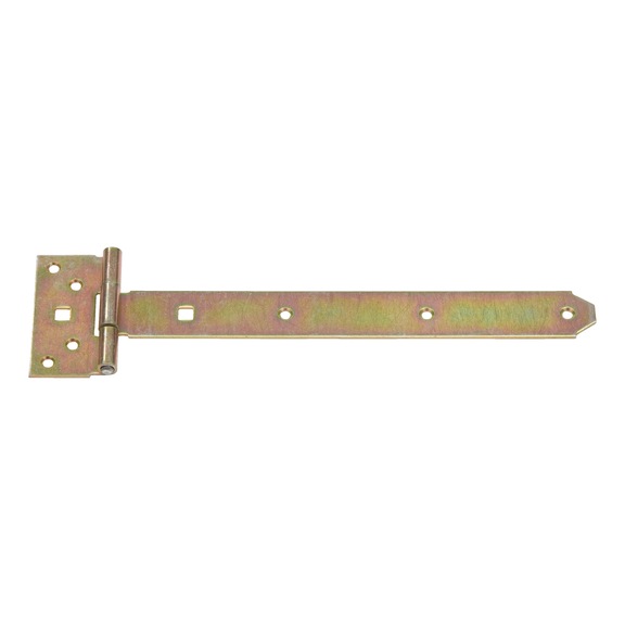 Cross cabinet hinge, medium-duty - CABHNGE-HH-ST-(ZN)-YELLOW-250X34MM