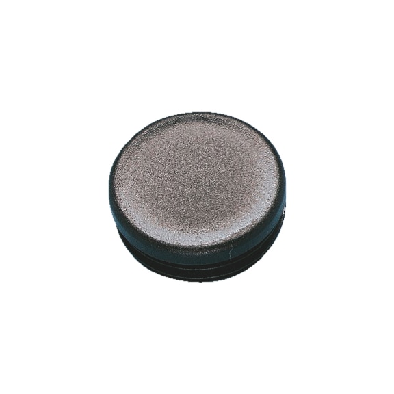 Plastic end cap, round - BLACK-40X2