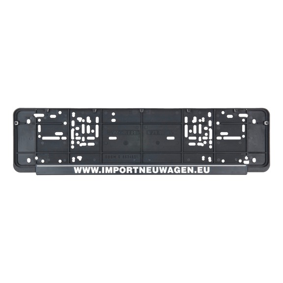 Complete printed Classic number plate holder - NPH-COMPL-PLT/STR-SILV-POS-CLASSIC-460MM